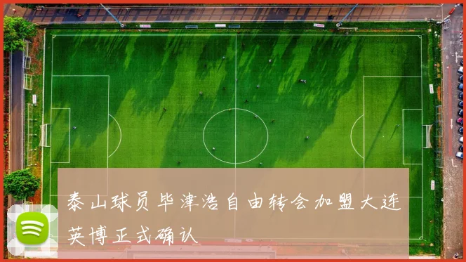 泰山球员毕津浩自由转会加盟大连英博正式确认